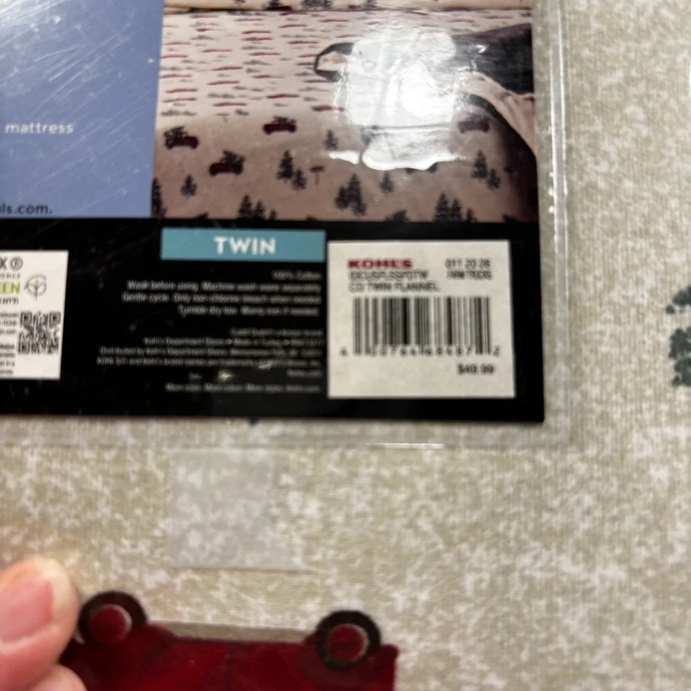 Twin Heavyweight Flannel 3P Sheet Set-Farmhouse Trucks-100%Cotton-Cuddl Duds*NEW